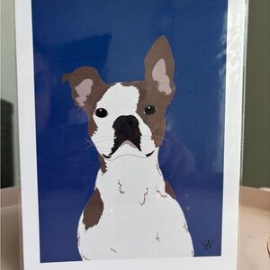 5”7” Brown and White Terrier Art Print